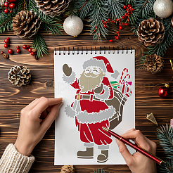 1 x Schablone zum Zeichnen und Malen mit ausgehöhlten Weihnachtstieren&nbsp;DIY-MA0006-13