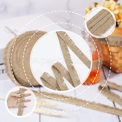 Джутовая лента с кисточками&nbsp;OCOR-WH20006-04C