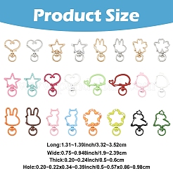 16 шт. 8-х стилевых поворотных карабинов из сплава&nbsp;FIND-YW0009-26