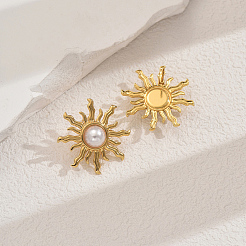 Серьги-гвоздики из нержавеющей стали в форме цветка WR1793