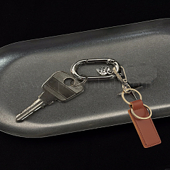 1шт прямоугольный брелок из искусственной кожи&nbsp;KEYC-LP0001-44A