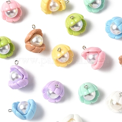 16 шт. 8 цвета непрозрачные подвески из смолы RESI-FS0002-02