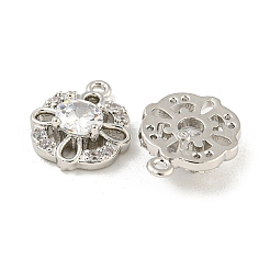 Латунные микропаве прозрачные кубические циркониевые подвески&nbsp;KK-Z057-04P