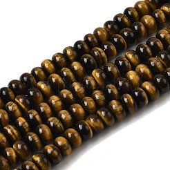 Природных тигровый глаз бисер нитей G-A275-B01-4x6mm