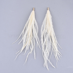 Кисточка из страусиных перьев большая подвеска FIND-S302-08F