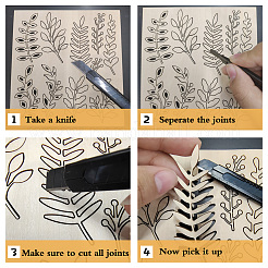 Planches à raser en bois&nbsp;DIY-WH0548-002