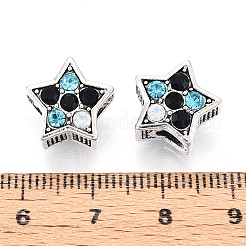 Legierung Rhinestone European Beads&nbsp;FIND-N009-17A-AS