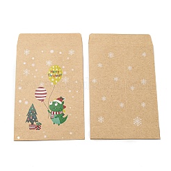 クリスマス紙小封筒バッグ  クリスマス装飾包装ギフトバッグ  粘着ステッカー付き  カラフル  125x77x0.3mm&nbsp;CARB-CARB-Q001-01