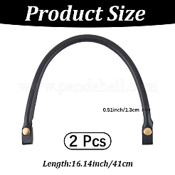 2 Stück Taschengriffe aus PU-Kunstleder&nbsp;DIY-CL0001-62A