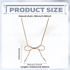 1 Stück Halsketten mit Schlangenkette und Bowknot-Anhänger aus 304 Edelstahl für Damen&nbsp;NJEW-LP0003-08