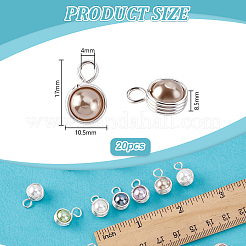 20 шт. подвески из круглой медной проволоки с ракушками и жемчугом PALLOY-PHE00006