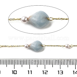 Цепочки из бисера из натурального морганита ручной работы CHC-F020-04G-02