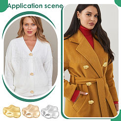 24 шт. 3-х цветные пуговицы из сплава с тремя отверстиями на ножке&nbsp;BUTT-UN0001-38