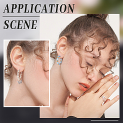 30 шт. 6-х стилевые латунные серьги-кольца&nbsp;FIND-BBC0003-23P