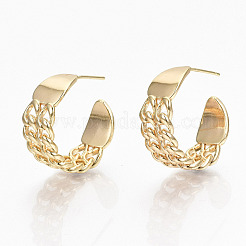 Серьги-кольца из латуни KK-R117-040-NF