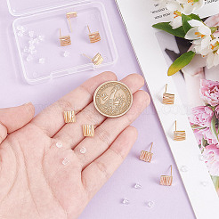 10 шт. ромбовидная латунная фурнитура для сережек-гвоздиков KK-AR0004-04