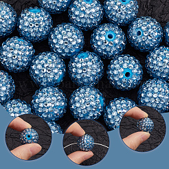 40 шт. бусины из смолы со стразами RESI-SC0005-81C