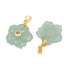Pendenti intagliati in avventurina verde naturale&nbsp;G-A315-01G-09