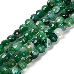 Нити бусин из натурального полосчатого агата (окрашенного и нагретого)&nbsp;G-C179-A6mm-22