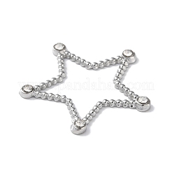 Pendenti in strass in acciaio inox color acciaio inox 304&nbsp;STAS-Q312-02D-P