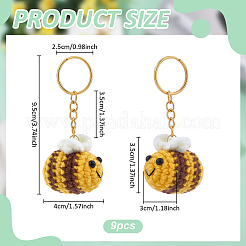 9 porte-clés en coton&nbsp;KEYC-ME00022