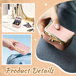 Mini pochettes à bijoux portables en cuir&nbsp;AJEW-WH0455-424B