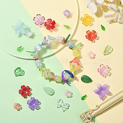 500 шт. Набор фурнитуры для изготовления украшений в виде листьев и цветов&nbsp;DIY-SC0031-74