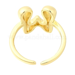 Стойка покрытие латунь открытые манжеты кольца RJEW-S394-01G-W