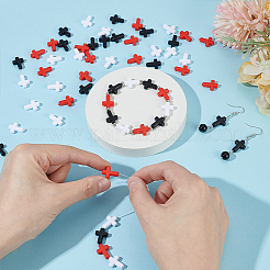 300шт 3 цвета непрозрачные акриловые бусины&nbsp;SACR-WR0001-03