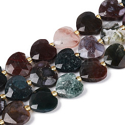 Природного индийского агата бисер нитей&nbsp;G-P592-B11-01