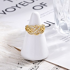 Кольца-манжеты из латуни с микропаве RJEW-G337-30G