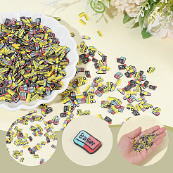 100 g Cabochons aus Polymer-Ton zum Schulanfang&nbsp;CLAY-SC0002-80