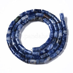 Fili di perle di diaspro macchia blu naturale&nbsp;G-S366-078
