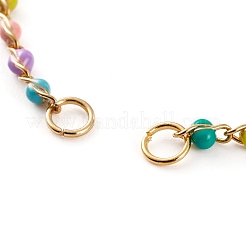 304 catene intrecciate in acciaio inox smaltate per bracciali&nbsp;AJEW-JB00888