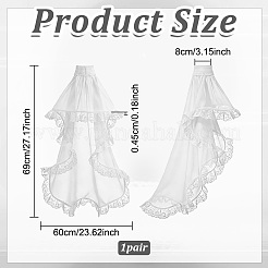 Surmanche en dentelle de polyester pour femmes&nbsp;AJEW-WH0596-855A