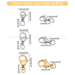 Вакуумное покрытие pvd нержавеющая сталь 304 карабины-лобстеры STAS-UN0025-29