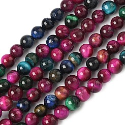 Нити из натуральных бусин тигрового глаза высшего качества&nbsp;X-G-F591-18-6mm-06