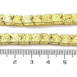 Гальванические бусины из натуральной лавы G-H303-A02-G02