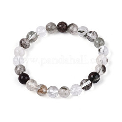 Браслеты из круглых бусин натурального зеленого кварца-лодолита для мужчин и женщин G-N349-10C