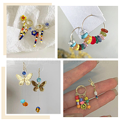 60 шт. 5-х цветные окрашенные синтетические бирюзовые европейские бусины SPDL-AR0001-04