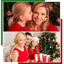 Рождественская тема искусственная кожа ткань&nbsp;DIY-FG0001-03