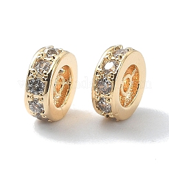 Латунные микро проложить кубического циркония бусы KK-A194-14G