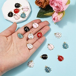 20шт 5 цвета сплава эмалевые подвески&nbsp;ENAM-YW0005-67