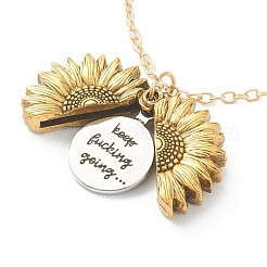 Colliers pendentifs en alliage ouvrable&nbsp;NJEW-M186-01AGP