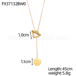 Collares tipo lariat redondos planos de acero inoxidable 304 con la inscripción 