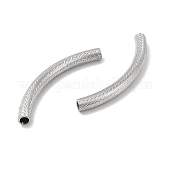 Не тускнеющие текстурированные трубчатые бусины из нержавеющей стали 304&nbsp;LS-STAS-P319-42P