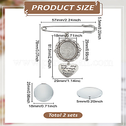 2 сумка броши из сплава и железа&nbsp;DIY-LP0004-23