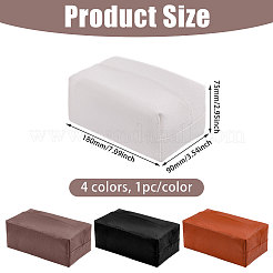 4 Stück 4 Farben PU-Leder Taschentuchbox&nbsp;AJEW-GL0003-34