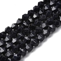 Синтетический синий авантюрин бисер нитей G-Z119-A24-01