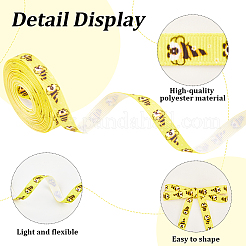 Полиэстеровые ленты с принтом пчел&nbsp;SRIB-WH20020-018E